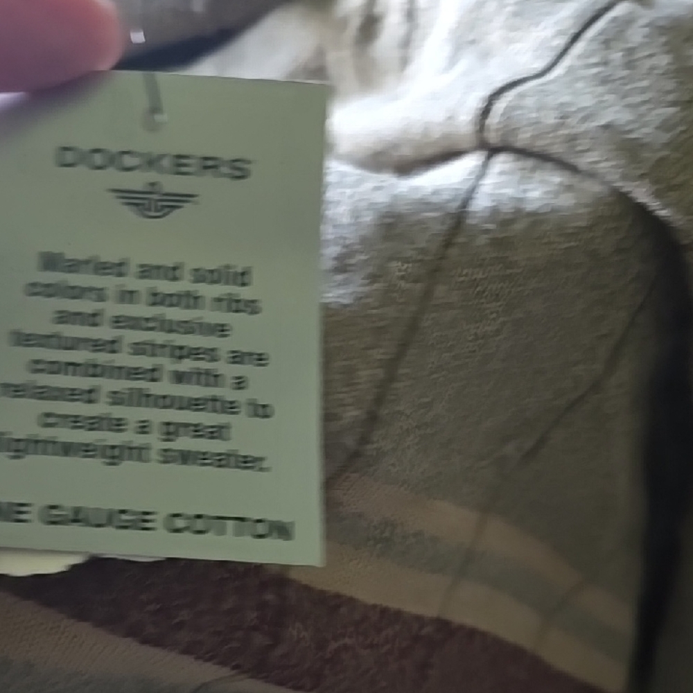 Dockers V-Neck Sweater - Tan and Brown